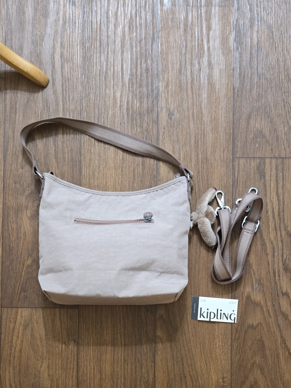 Kipling Dusty Pink Crossbody Bag with Removable Strap. - Picture 7 of 7
